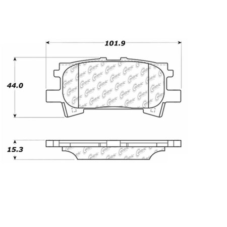 Centric Parts Posi-Quiet Ext. Wear Pad, 106.09960 106.09960